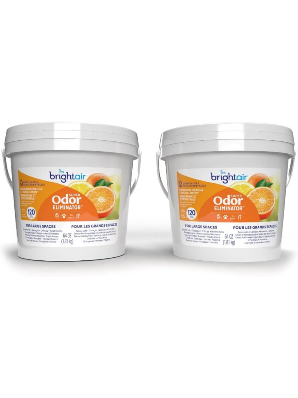 Super Odor Eliminator Spray, Mandarin Orange & Lemon Scent, 64 oz, 2 Pack